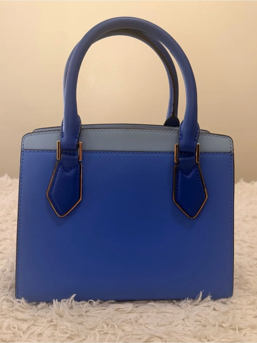 Michael Kors Mott Medium Messenger Bag Oxford Blue Colorblock Satchel - NWT